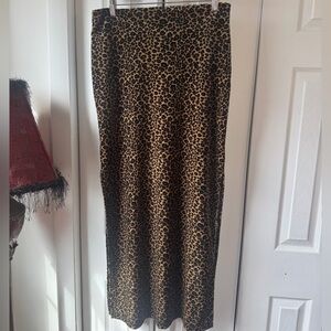 Whisper Leopard Print Maxi Skirt in Tan and Black